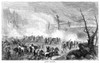 Civil War: Battery, C1862. /Nthe 2Nd Independent Battery Indiana Light Artillery, Led By Captain John W. Rabb, Engaged In A Battle In Arkansas, C1862. Wood Engraving, American, 1866. Poster Print by Granger Collection - Item # VARGRC0322998