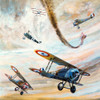 World War I: Aerial Combat. /Nfrench And German Biplanes In A Dogfight During World War I. Painting By Jerome Biederman (1913-1966). Poster Print by Granger Collection - Item # VARGRC0104271