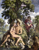 Old Testament: Adam & Eve. /Nsatan Spying On Adam And Eve In The Garden Of Eden. Line Engraving, 18Th Century. Poster Print by Granger Collection - Item # VARGRC0064084