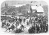 Paris: Bois De Boulogne. /Nfrench Emperor Napoleon Iii Skating On A Lake On The Bois De Boulogne. Wood Engraving, English, 1867. Poster Print by Granger Collection - Item # VARGRC0089416