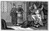 Alexander Iii (D. 1181). /Npope (1159-1181). Originally, Roberto Bandinelli. Pope Alexander Iii Treading On The Neck Of Holy Roman Emperor Frederick Barbarossa. Wood Engraving, American, 1842. Poster Print by Granger Collection - Item # VARGRC0067087