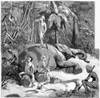 Ceylon: Elephant Hunt. /Nelephant Hunting In Ceylon. Wood Engraving From An English Newspaper, 1887. Poster Print by Granger Collection - Item # VARGRC0033135