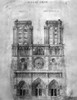 Paris: Notre Dame, 1848. /Nthe Western Facade Of Notre Dame Cathedral In Paris, France. Wash Drawing By Eug�Ne Viollet-Le-Duc, Who Led The Restoration Of The Cathedral, Which Began In 1845. Poster Print by Granger Collection - Item # VARGRC0117357