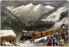 Chinese Labor: Railroad. /Nchinese Laborers At Snow Sheds On The Central Pacific Railroad In California: Colored Engraving, C1868. Poster Print by Granger Collection - Item # VARGRC0008925
