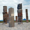 Tula: Toltec Monuments. /Ngiant Warrior Monuments Decorated With Stylized Butterflies, The Toltec Emblem. They Stand At The Top Of A Pyramid At Tula, In Hidalgo, Mexico, 900-1200. Poster Print by Granger Collection - Item # VARGRC0103553