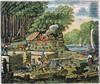 Jamestown: Settlement. /Nthe Building Of Jamestown, Virginia: Colored Engraving, 19Th Century. Poster Print by Granger Collection - Item # VARGRC0009300