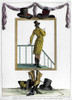Men'S Fashion, C1785. /Na Man Dressed In A Striped Morning Coat And A Round Hat, With Various Hats And A Pair Of Boots Shown Above And Below. French Color Fashion Plate, C1785. Poster Print by Granger Collection - Item # VARGRC0126479