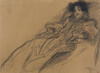 Klimt: Young Woman, 1896. /N'Young Woman In An Armchair.' Charcoal And Crayon On Paper, Gustav Klimt, 1896. Poster Print by Granger Collection - Item # VARGRC0433751