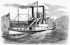 Hudson River Steamboat. /Nthe Riverboat 'Daniel Drew' Carrying Passengers Up The Hudson River. Wood Engraving, English, C1845. Poster Print by Granger Collection - Item # VARGRC0099892