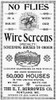 Wire Screen Ad, 1895. /Namerican Newspaper Advertisement, 1895. Poster Print by Granger Collection - Item # VARGRC0058061