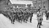 World War I: British Army. /Nthe Second Battalion Grenadier Guards Marching Through London, England, In Campaigning Kit, August 1914. Poster Print by Granger Collection - Item # VARGRC0063700