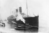 New York: Lusitania, 1914. /Nthe Cunard Steamship 'Lusitania' At New York Harbor, 6 March 1914. Poster Print by Granger Collection - Item # VARGRC0110583