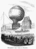 Montgolfier Balloon. /Nascent At Versailles In 1783. German Engraving. Poster Print by Granger Collection - Item # VARGRC0091074