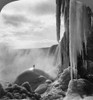 Niagara Falls: Frozen./Nperson Standing On Top Of Ice Mound At Niagara Falls In Winter, Stereograph By R.Y. Young, C1903. Poster Print by Granger Collection - Item # VARGRC0113451