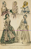 Godey'S Lady'S Book, 1842. /Namerican Colored Fashion Print, June 1842, From "Godey'S Lady Book". Poster Print by Granger Collection - Item # VARGRC0008661