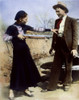Bonnie And Clyde, 1933. /Namerican Criminal Bonnie Parker (1911-1934) Playing At Holding Up Her Partner, Clyde Barrow (1909-1934). Oil Over A Photograph, 1933. Poster Print by Granger Collection - Item # VARGRC0053269