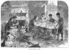 Home Industry, 1871. /Na Family Of Matchbox Makers Working In Their Home At Bow On The Outskirts Of London, England. Wood Engraving, English, 1871. Poster Print by Granger Collection - Item # VARGRC0078766