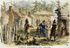 Plymouth Colony: Samoset. /Nsamoset'S First Visit To Plymouth Colony In March 1621: Wood Engraving, American, 19Th Century. Poster Print by Granger Collection - Item # VARGRC0066679