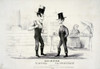 Oregon Boundary, 1846. /N'War! Or No War.' Two Irish Immigrants Debate The Oregon Boundary Question In Front Of The Bowery Theatre In New York City. Lithograph Cartoon, American, 1846. Poster Print by Granger Collection - Item # VARGRC0086888