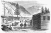 Mining Camp, 1860. /Nscene In The Mining Settlement At Gregory Gulch In The Colorado Rockies. Wood Engraving, American, 1860. Poster Print by Granger Collection - Item # VARGRC0000037