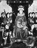 Edward Iv (1442-1483). /Nking Of England, 1461-70, 1471-83. Edward Iv Enthroned. Kneeling At His Feet Are Sir William Herbert And His Wife. Illumination From A Mid-15Th Century Manuscript. Poster Print by Granger Collection - Item # VARGRC0006471