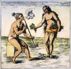 Native American Smoking, 1591./Na Florida Native American Smoking A Pipe. Detail Of An Engraving, 1591, By Theodor De Bry. Poster Print by Granger Collection - Item # VARGRC0066569
