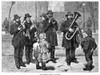 German Street Band, 1879. /Na German Street Band Performing In New York City. Wood Engraving, American, 1879, After A Painting By John George Brown. Poster Print by Granger Collection - Item # VARGRC0060843