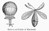 Blanchard'S Balloon. /Nhot Air Balloon And Rudder Designed By French Aeronaut Jean Pierre Fran�Ois Blanchard. Wood Engraving, American, C1835. Poster Print by Granger Collection - Item # VARGRC0091180