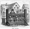 Colonial Stocks. /Na Criminal In The Stocks For Punishment In Colonial America. Wood Engraving. Poster Print by Granger Collection - Item # VARGRC0014162