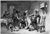 Native Americans Attack Pilgrims. /Na Pilgrim Family Barricading Their House Against A Native American Attack. Wood Engraving After Felix O.C. Darley, 19Th Century. Poster Print by Granger Collection - Item # VARGRC0090088
