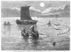 San Francisco: Fishermen. /Nchinese Fishermen In San Francisco Bay, California. Wood Engraving, American, 1875. Poster Print by Granger Collection - Item # VARGRC0355058