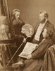 Unknown Artists. /Nthree Artists Discussing A Sketch. Studio Photograph, 19Th Century. Poster Print by Granger Collection - Item # VARGRC0050711