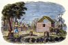 Colonial Farm, 18Th Cent. /Nthe Establishment Of An 18Th Century Farm Site: Wood Engraving, American 1853. Poster Print by Granger Collection - Item # VARGRC0009545