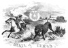 Texas Scene, 1855. /Nstate Of Texas. Wood Engraving, American, 1855. Poster Print by Granger Collection - Item # VARGRC0000635