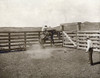 Texas: Cowboys, C1907. /Ntwo Cowboys Breaking A Horse In A Corral On The Ls Ranch In Texas. Photograph By Erwin Evans Smith, C1907. Poster Print by Granger Collection - Item # VARGRC0124931