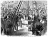 New York: Masonic Temple. /N'Laying The Cornerstone Of The New Masonic Temple In New York.' Wood Engraving, American, 1870. Poster Print by Granger Collection - Item # VARGRC0355251