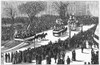 Peace Jubilee, 1871. /Nprocession Of The Grand German Peace Jubilee Passing In Front Of Cty Hall, New York City, 10 April 1871. Contemporary American Wood Engraving. Poster Print by Granger Collection - Item # VARGRC0355212