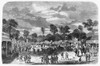 Australia: Gold Rush, 1869. /Nmain Street In The Mining Town Of Spring Creek, Victoria, Australia, During The Gold Rush Of The 1860S. Wood Engraving From An Australian Newspaper Of 1869. Poster Print by Granger Collection - Item # VARGRC0114415