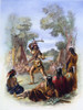 Chief Pontiac, 1763. /Ntaking Up The War Hatchet In The French & Indian War. Color Engraving, 19Th Century. Poster Print by Granger Collection - Item # VARGRC0008384