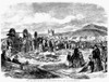 South Africa: Ivory Trade. /Nelephant Ivory And Hides For Sale In The Market At Grahamstown, Cape Colony, South Africa. Wood Engraving From An English Newspaper, 1866. Poster Print by Granger Collection - Item # VARGRC0079669