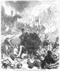 Balkan Insurgency, 1876. /N'The War In Serbia - Burning And Pillage Of Gurgusovacz By The Turks.' Wood Engraving From An American Newspaper, 1876. Poster Print by Granger Collection - Item # VARGRC0039018