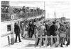 Cholera Quarantine, 1892. /Npassengers From The Cholera-Stricken Liner, S.S. 'Normannia,' Entering Quarantine At Fire Island, New York. Wood Engraving, American, 1892. Poster Print by Granger Collection - Item # VARGRC0004424