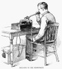 Phonograph: Dictating. /Ndictating To The Phonograph. Line Engraving, C1878. Poster Print by Granger Collection - Item # VARGRC0096945