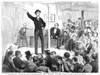 Temperance Movement, 1874. /Na Speaker At A Temperance Meeting Held On The Stage Of The Saloon Owned By Harry Hill, 1 March 1874. Contemporary American Wood Engraving. Poster Print by Granger Collection - Item # VARGRC0370043