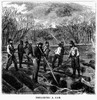 Lumbering: Log Drive, 1868. /Nloggers Breaking A Jam During A Log Drive On A River In The Minnesota Pine Forests. Wood Engraving, American, 1868. Poster Print by Granger Collection - Item # VARGRC0096823