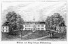 William And Mary College. /Nview Of William And Mary College In Williamsburg, Virginia. Wood Engraving, American, 1856. Poster Print by Granger Collection - Item # VARGRC0131935