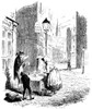 Dickens: Sketches, 1837. /N'The Streets, Morning.' Etching By George Cruikshank For Charles Dickens' 'Sketches By Boz,' 1836-37. Poster Print by Granger Collection - Item # VARGRC0027416