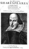 Shakespeare: Folio, 1623. /N'Comedies, Histories And Tragedies,' By William Shakespeare. First Folio Edition, Published At London, England, 1623, By Iaggard And Blount. Poster Print by Granger Collection - Item # VARGRC0003191