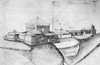 Fort Franklin, 1780S. /Nfort Franklin On French Creek South Of Lake Erie, A Frontier Outpost Against Indians. Drawing, American, 1780S. Poster Print by Granger Collection - Item # VARGRC0128463