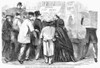 New York: War News, 1861. /Nreading The News Of The Civil War On Broadway, New York. Wood Engraving, 1861. Poster Print by Granger Collection - Item # VARGRC0092178